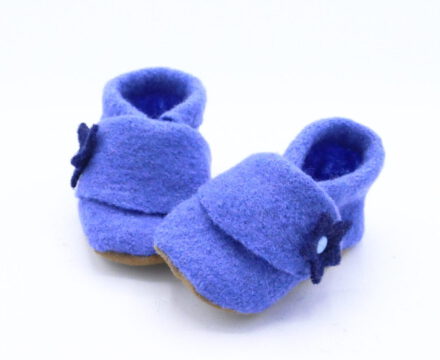 Blaue Schuhe aus Wollwalk